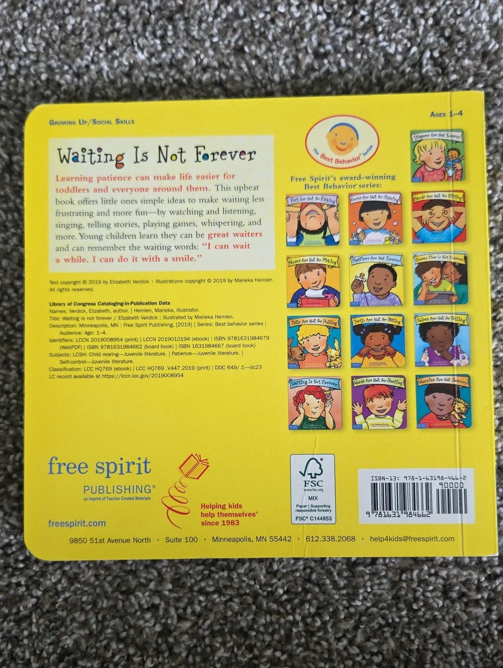 Waiting Is Not Forever Board Book